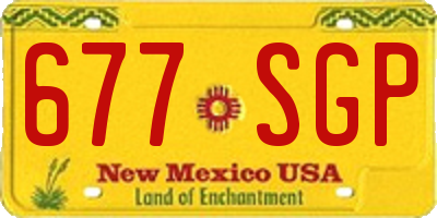 NM license plate 677SGP