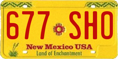 NM license plate 677SHO