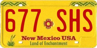 NM license plate 677SHS