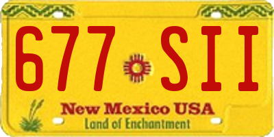 NM license plate 677SII