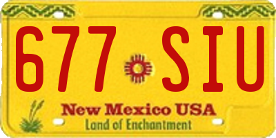 NM license plate 677SIU