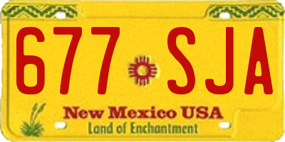 NM license plate 677SJA