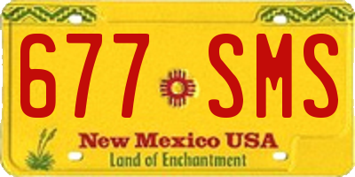 NM license plate 677SMS
