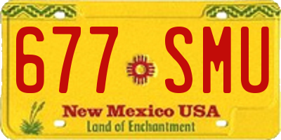 NM license plate 677SMU