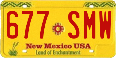 NM license plate 677SMW