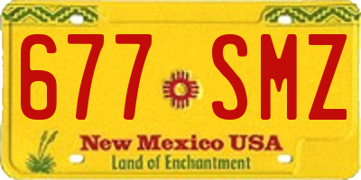 NM license plate 677SMZ