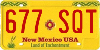 NM license plate 677SQT