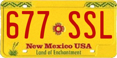 NM license plate 677SSL