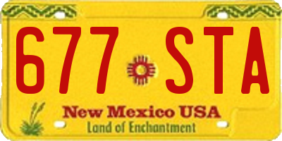 NM license plate 677STA