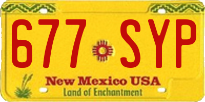 NM license plate 677SYP