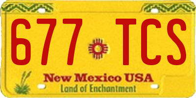 NM license plate 677TCS