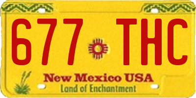 NM license plate 677THC