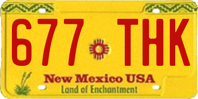 NM license plate 677THK