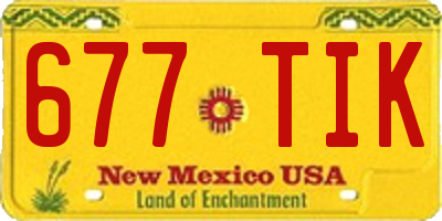 NM license plate 677TIK