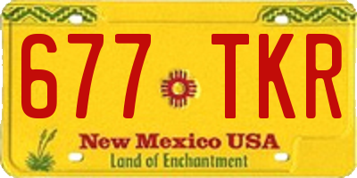 NM license plate 677TKR