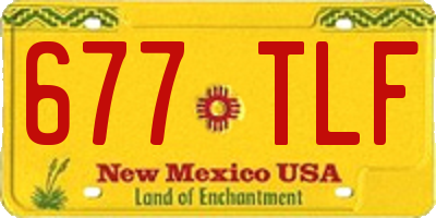 NM license plate 677TLF