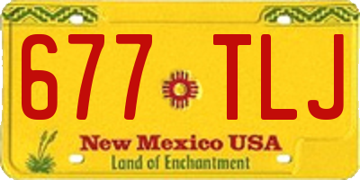 NM license plate 677TLJ