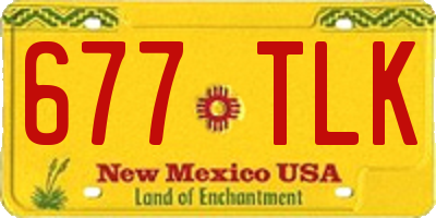 NM license plate 677TLK