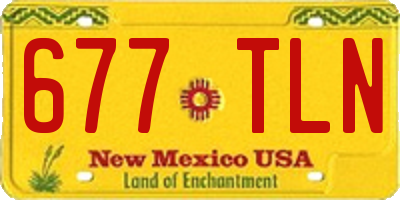 NM license plate 677TLN