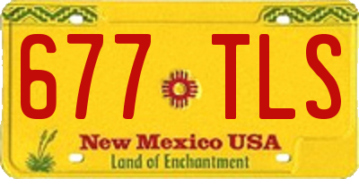 NM license plate 677TLS