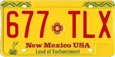 NM license plate 677TLX