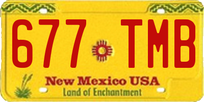 NM license plate 677TMB