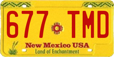 NM license plate 677TMD