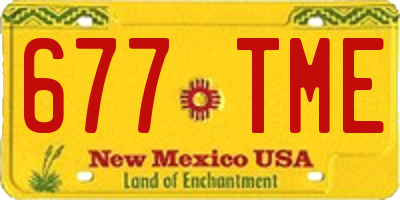 NM license plate 677TME