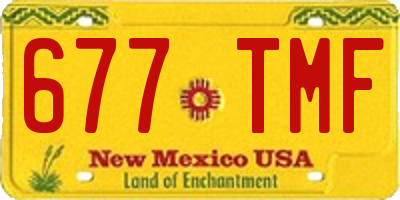 NM license plate 677TMF