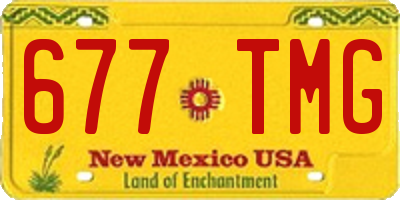 NM license plate 677TMG