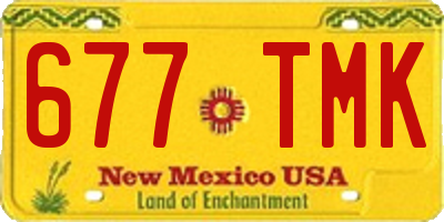 NM license plate 677TMK