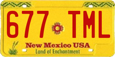NM license plate 677TML