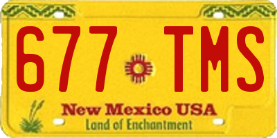 NM license plate 677TMS