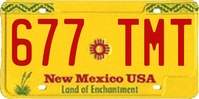 NM license plate 677TMT