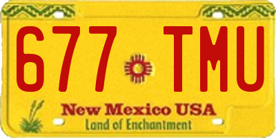 NM license plate 677TMU