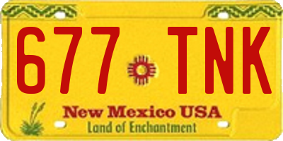 NM license plate 677TNK