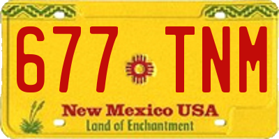 NM license plate 677TNM