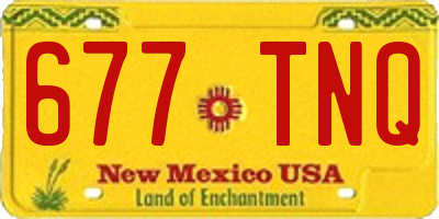 NM license plate 677TNQ