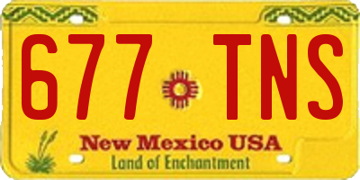 NM license plate 677TNS