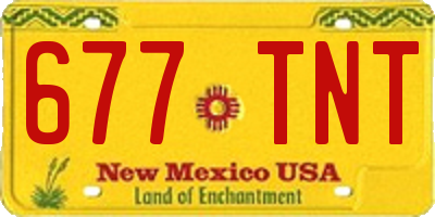 NM license plate 677TNT