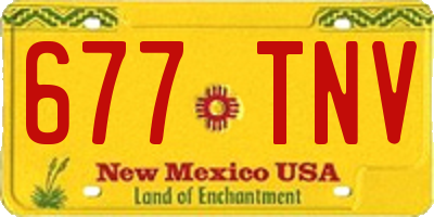 NM license plate 677TNV