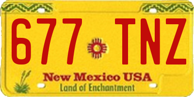 NM license plate 677TNZ