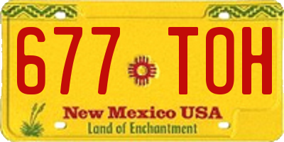 NM license plate 677TOH