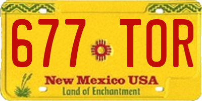 NM license plate 677TOR