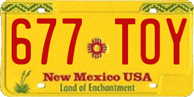 NM license plate 677TOY