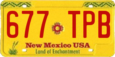 NM license plate 677TPB