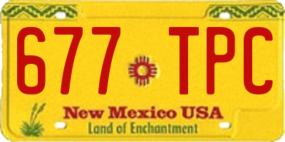 NM license plate 677TPC