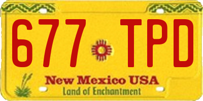 NM license plate 677TPD