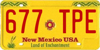 NM license plate 677TPE