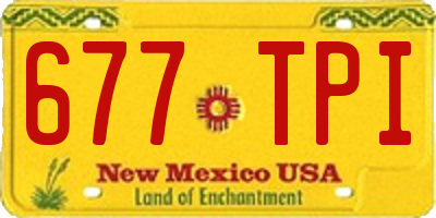NM license plate 677TPI